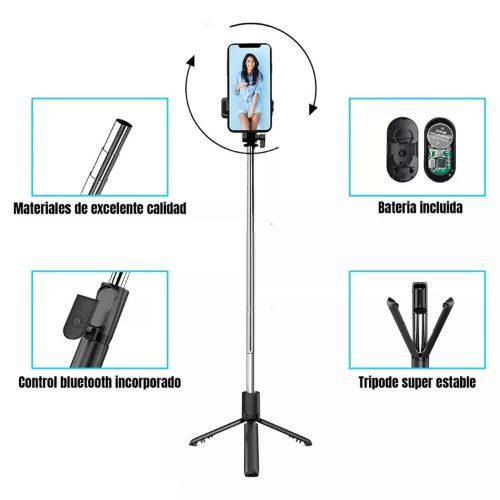 Tripode Palo Selfie Stick Bluetooth Z6 1700mm-1