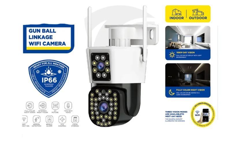 Cámara Seguridad Wifi 5G IRM IP66 Modelo13084-1