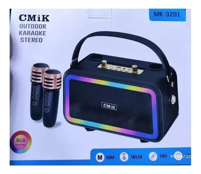 Parlante Máquina Estéreo Karaoke CMIK para Adultos y Niños-1