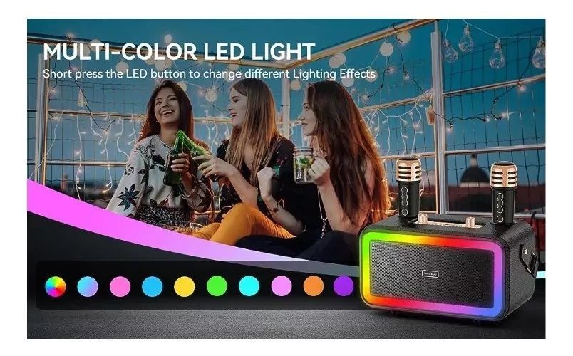 Parlante Máquina Estéreo Karaoke CMIK para Adultos y Niños-3