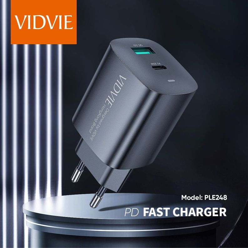 Cargador Carga Rapida 20w Usb Tipo C Para Android Vidvie PLE248-4