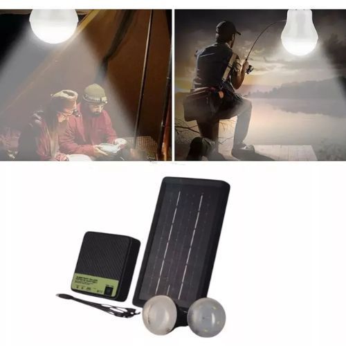 Kit De Iluminación Solar Portátil Ampolletas Camping-2