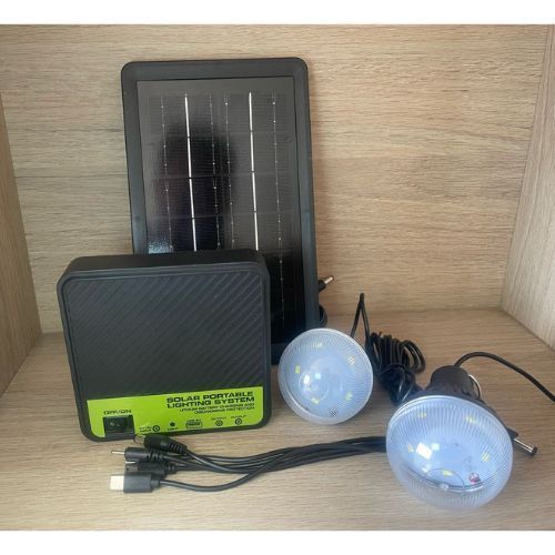 Kit De Iluminación Solar Portátil Ampolletas Camping-4