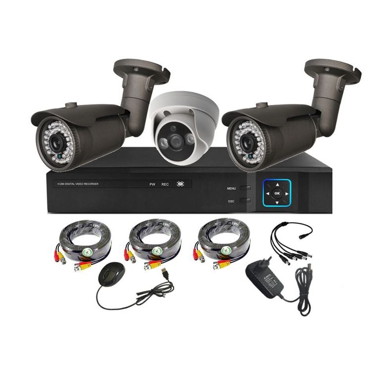 Kit 3 Cámaras Seguridad Mixto HD - M32L-0