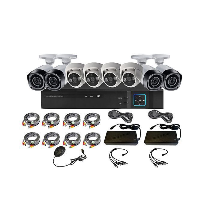 Kit 8 Cámaras de Seguridad Mixto HD 1MP - M80L-0