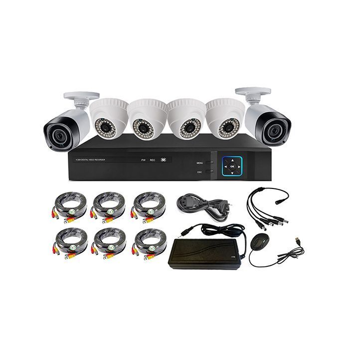 Kit 6 Cámaras de Seguridad Mixto HD 1MP - M62L-0
