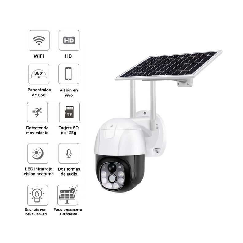 Cámara Seguridad Exterior IP WIFI Solar - IPS950-2