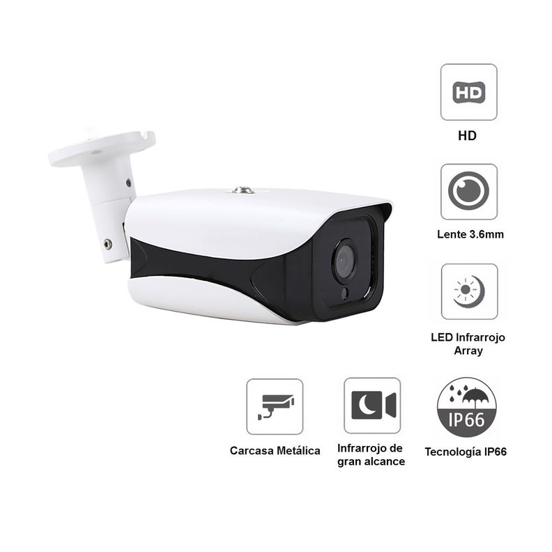 Kit 4 Cámaras de Seguridad Exterior HD 2MP - E42H-1