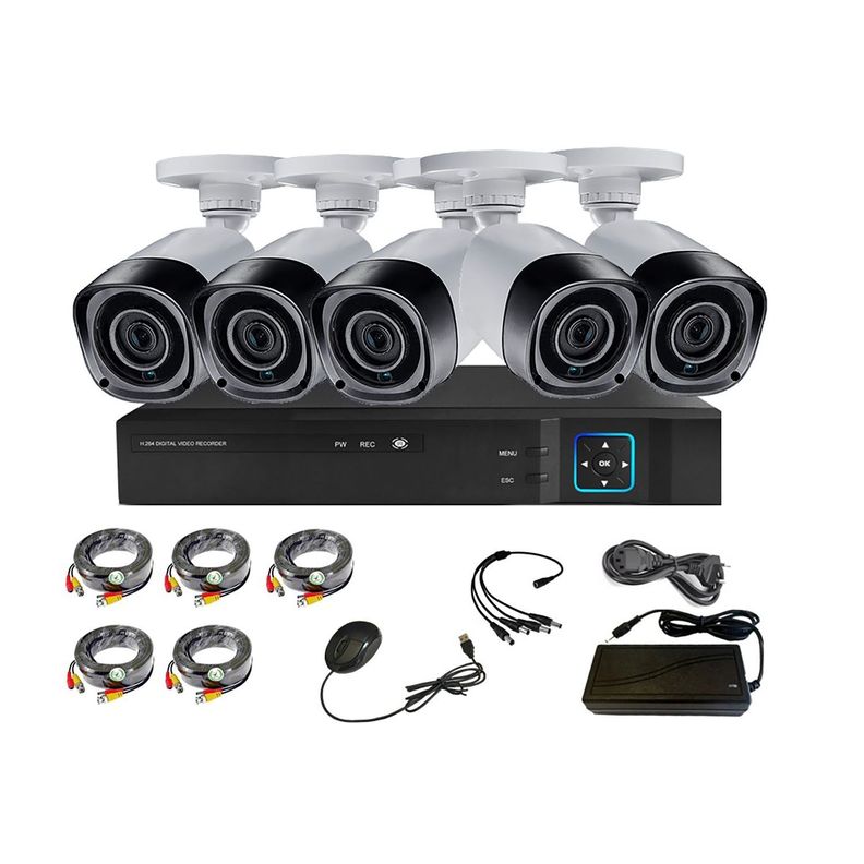 Kit 5 Cámaras de Seguridad Exterior HD 1MP - E50L-0