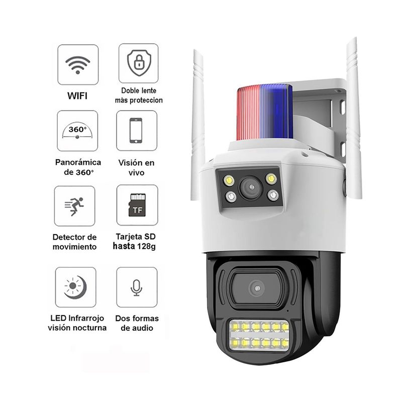 Cámara Seguridad IP WIFI Exterior IP1400 -0