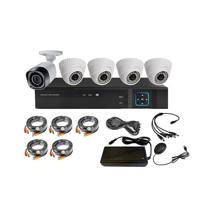 Kit 5 Cámaras de Seguridad Mixto HD 1MP - M53L-0