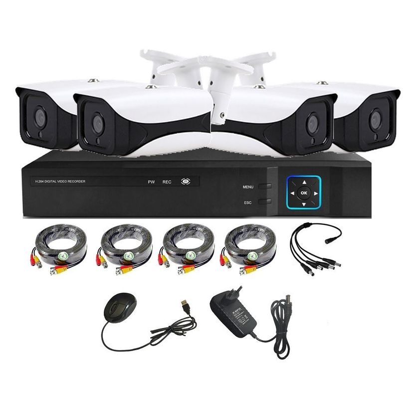 Kit 4 Cámaras de Seguridad Exterior HD 1MP - E49L-0