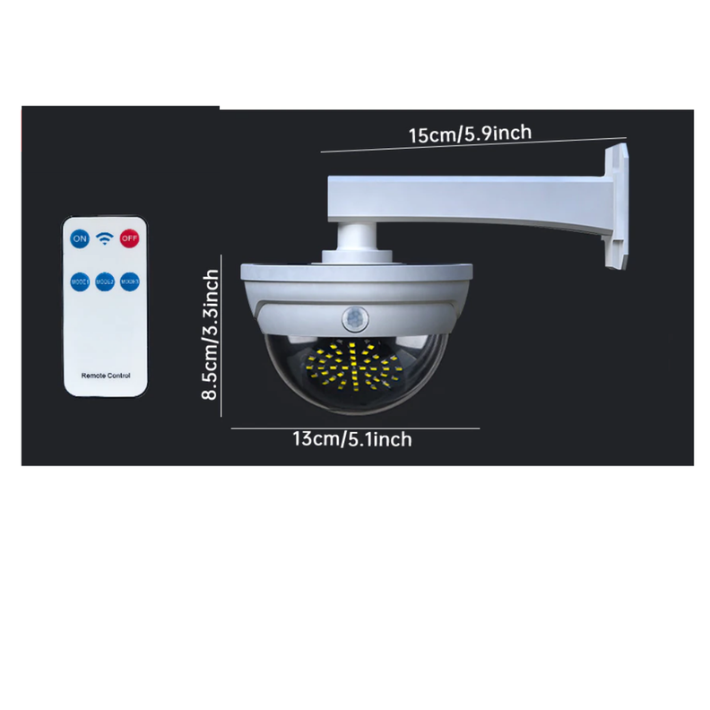 Foco Solar LED tipo Cámara Domo con Sensor-1