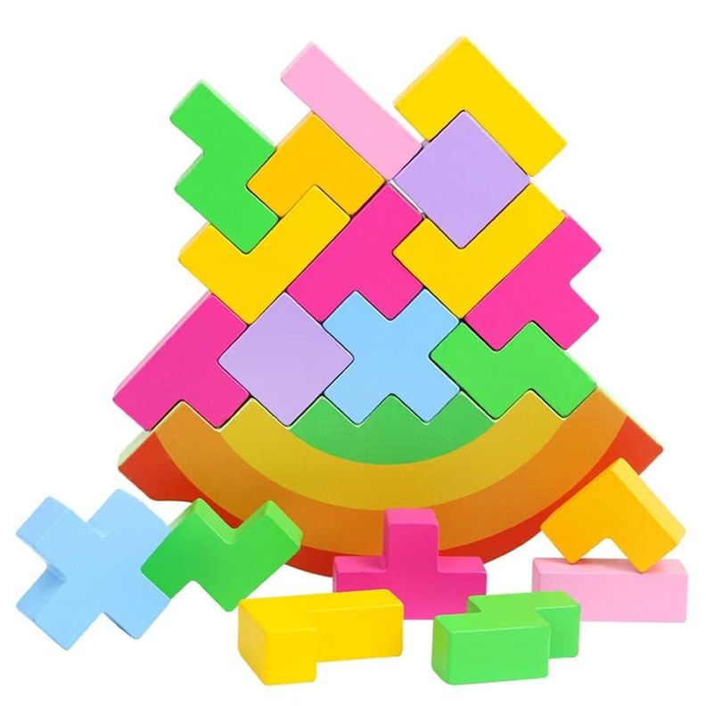 PUZZLE BLOQUES DE CONSTRUCCION MADERA EQUILIBRIO-0