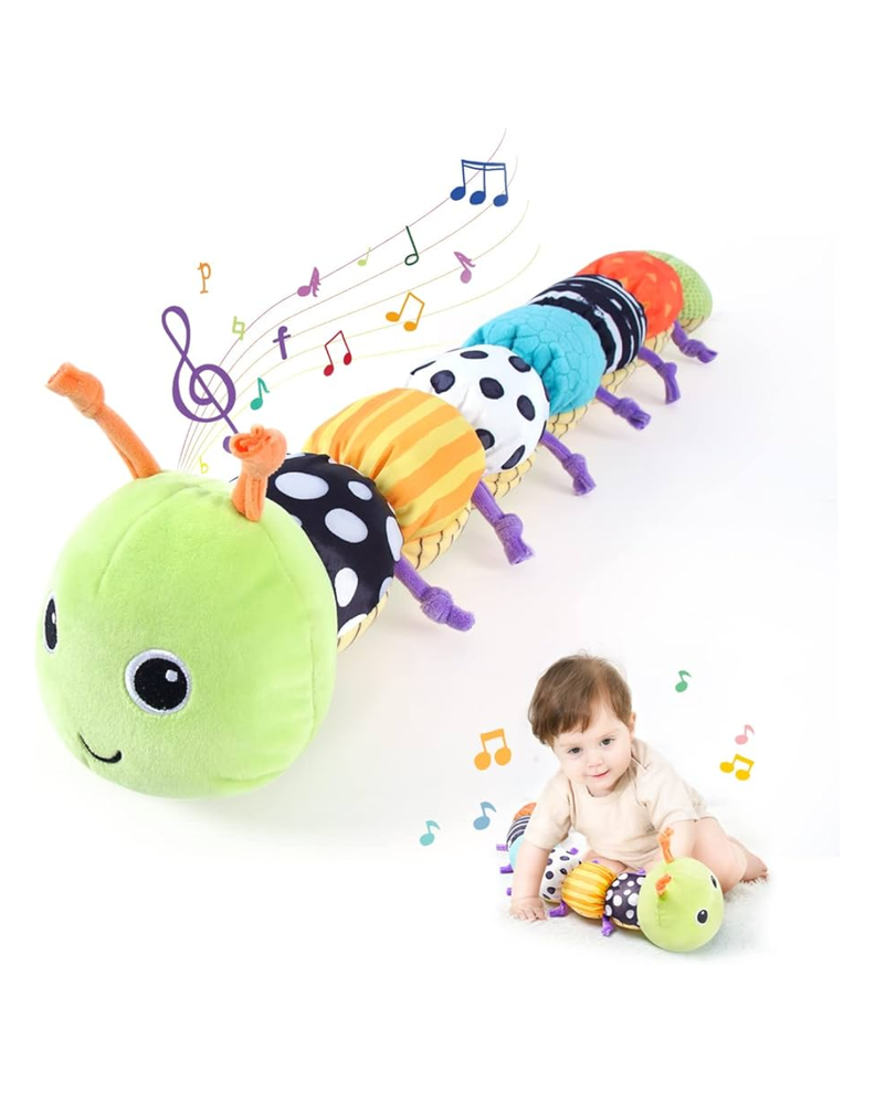 SONAJERO MUSICAL DE ORUGA PARA BEBE-0