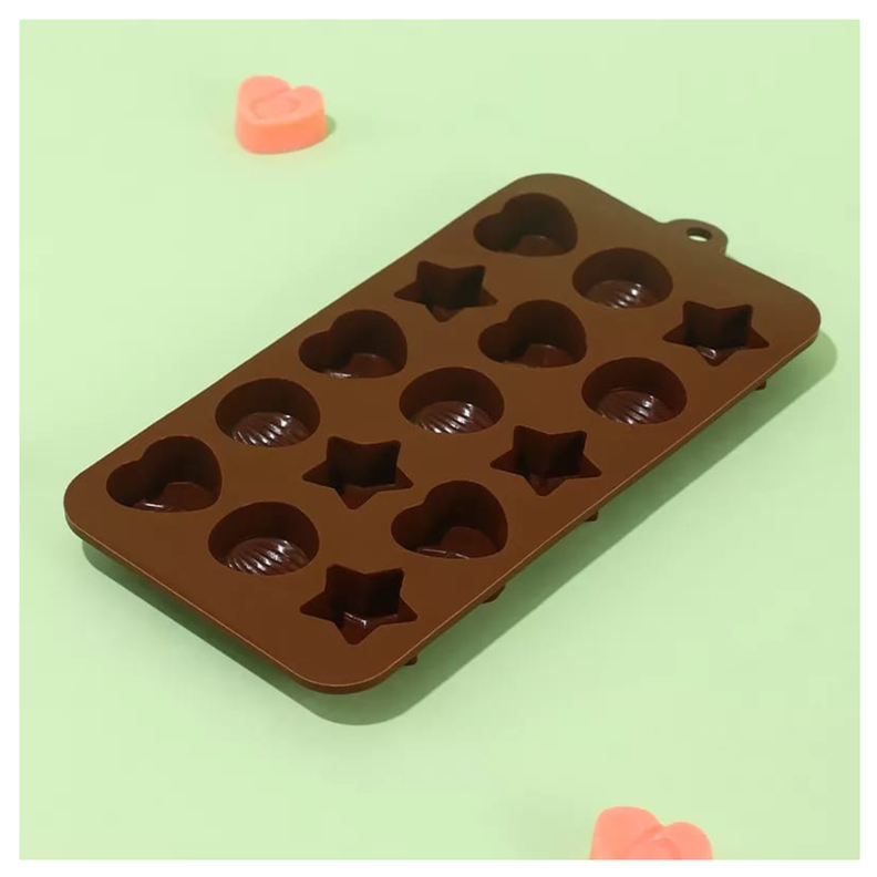 MOLDE SILICONA PARA BOMBONES CHOCOLATE ESTRELLA-2