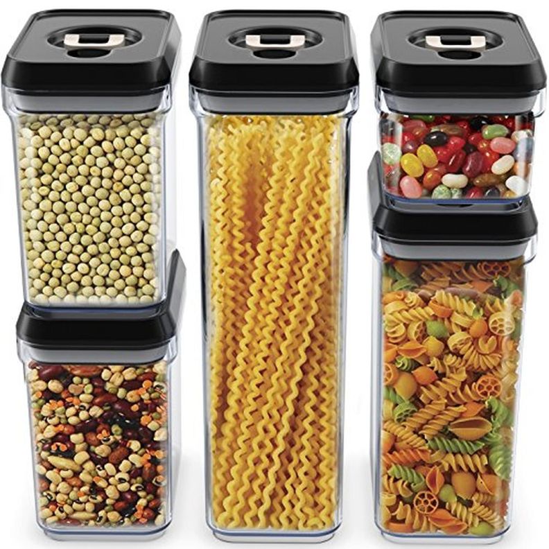 SET 5 CONTENEDORES DE ALIMENTOS HERMETICOS COCINA-1