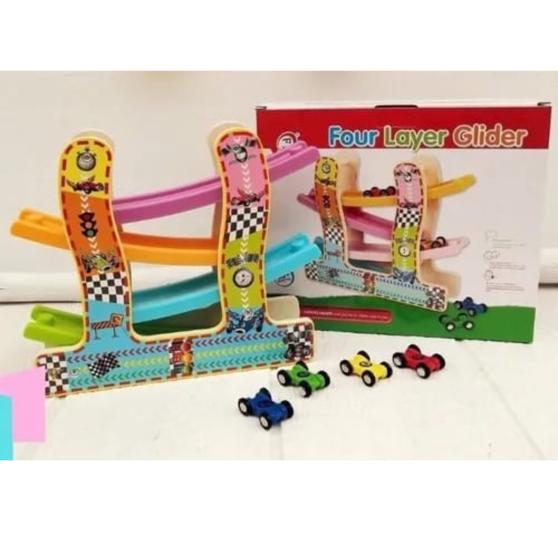 PISTA DE AUTOS DIDACTICA MONTESSORI 4 NIVELES-0
