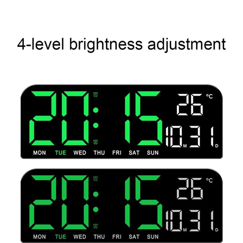 RELOJ DIGITAL DE PARED CON INDICADOR DE TEMPERATURA-2