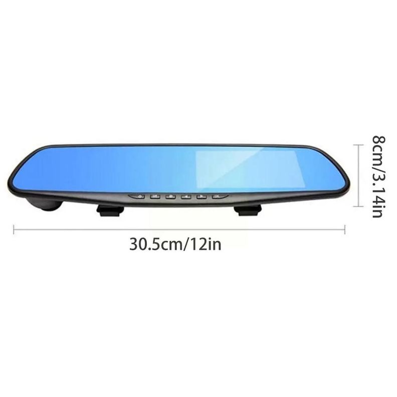 Espejo Retrovisor Con Cámara Retroceso Y Cámara Frontal Hd-1