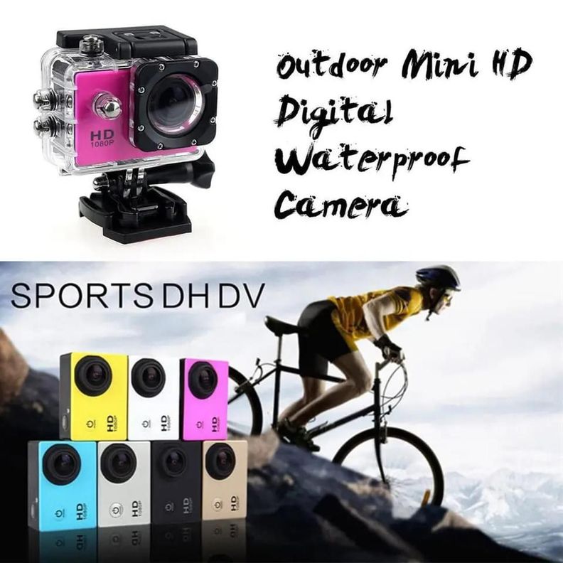 CAMARA DEPORTIVA SUMERGIBLE 4K FULL HD FUCSIA-1