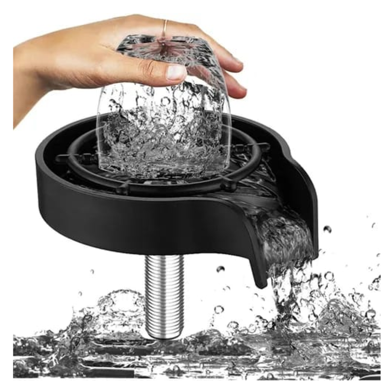 ENJUAGADOR LAVADOR AUTOMATICO DE VASOS Y COPAS Negro