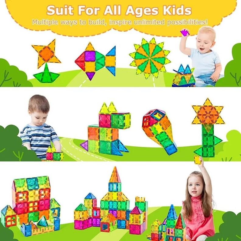 PUZZLE MAGNETICO DE CONSTRUCCION 100 PIEZAS 3D-3