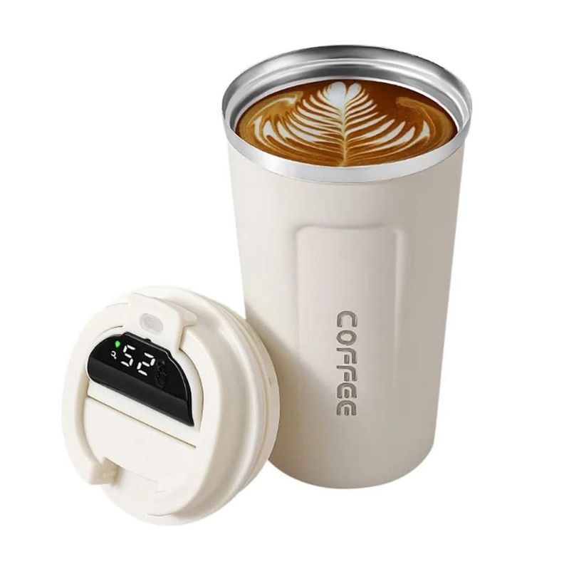 VASO TERMICO COFFE CON INDICADOR DE TEMPERATURA BLANCO-0