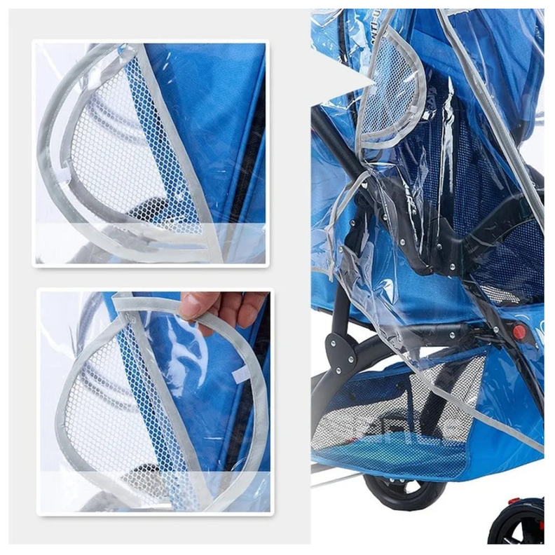 FUNDA PROTECTORA IMPERMEABLE PARA COCHE BEBE VELCRO-1