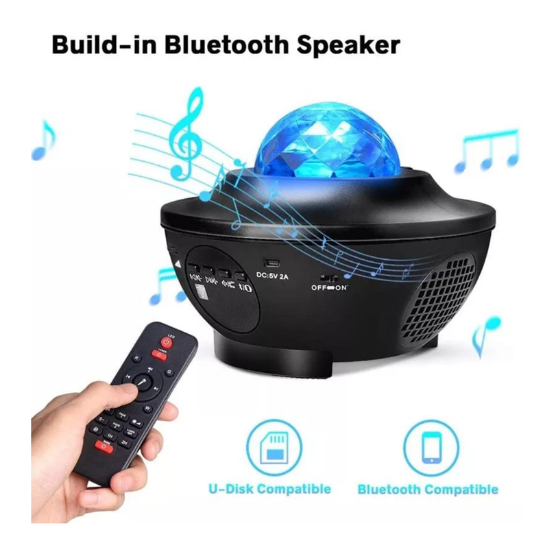 PROYECTOR MULTICOLOR DE GALAXIA SONIDO BLUETOOTH-4
