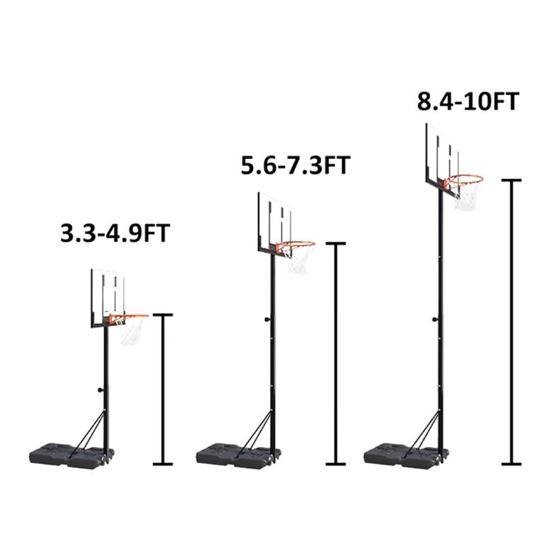 Aro Basketball Portátil Altura Ajustable 1,0 - 3,05m-5