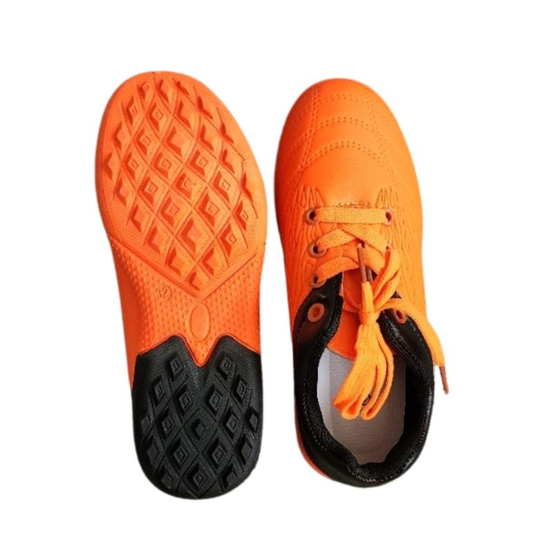 Zapatilla Futbolito Niño. Unisex. Futbol Color Negro/Naranjo-6