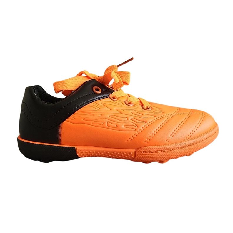 Zapatilla Futbolito Niño. Unisex. Futbol Color Negro/Naranjo-0