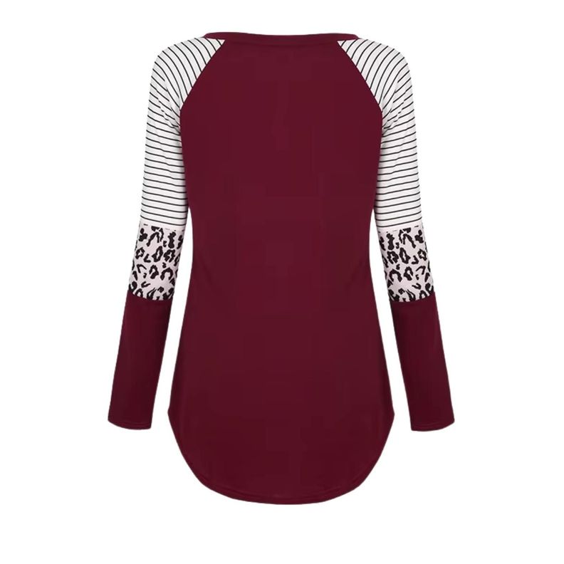 Polera Lactancia Maternidad Manga Larga Gina Burdeo-1