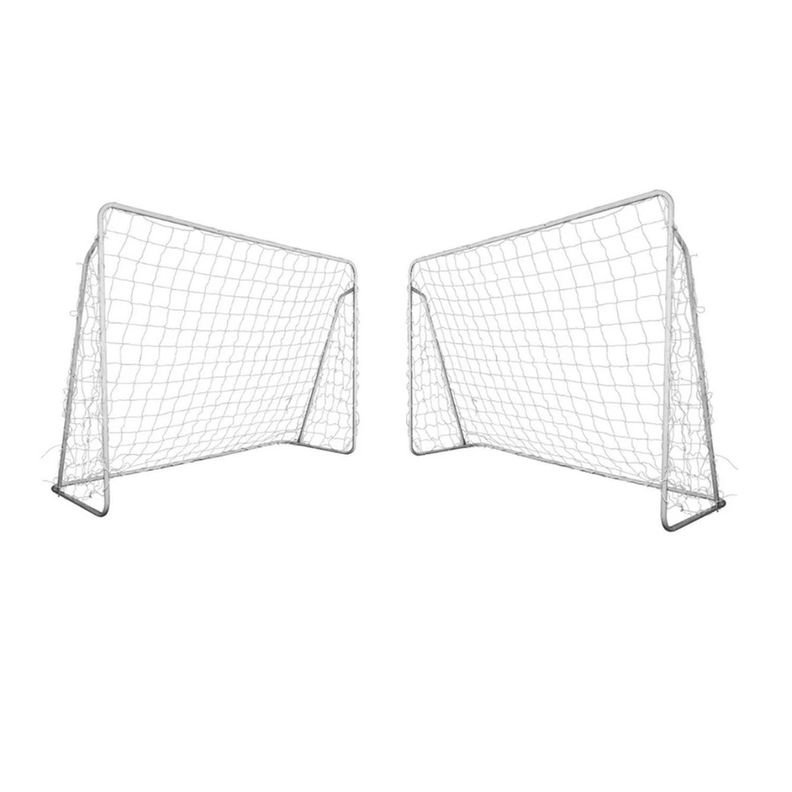 Pack de 2 Arcos de Futbol Metálico Con Red. 240 x 150 cm.-0
