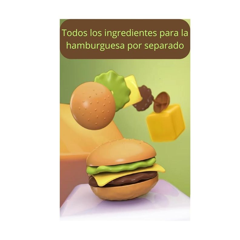 Supermercado Juguete Cocina De Comida Rapida Luz y sonido-9