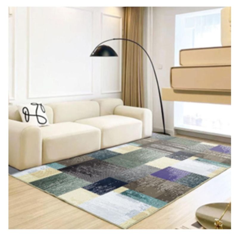 Alfombra Living 120X160 Cm. Lungo Tapete 3D Sala Estar Negro