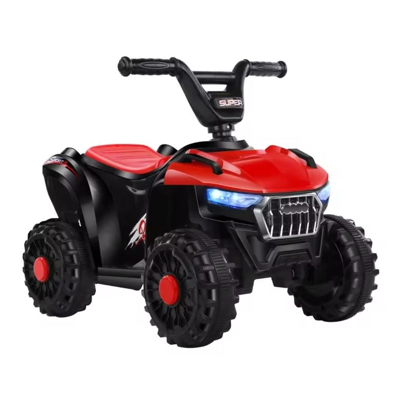 Cuatrimoto Auto Electrico Niño A Bateria Luz y Sonido Roja-0