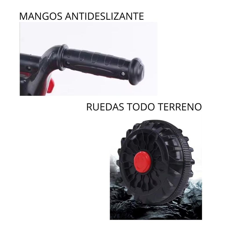 Cuatrimoto Auto Electrico Niño A Bateria Luz y Sonido Roja-7