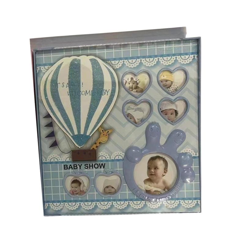Album Foto Bebe Infantil Diseño Globo Celeste 120 Fotos-1