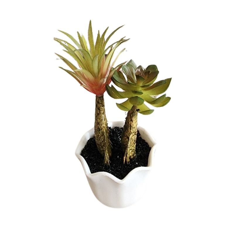 Suculentas Artificiales Con Macetero. Pack de 3. Decoracion-2