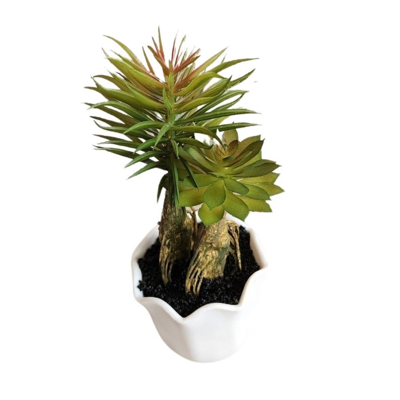 Suculentas Artificiales Con Macetero. Pack de 3. Decoracion-3