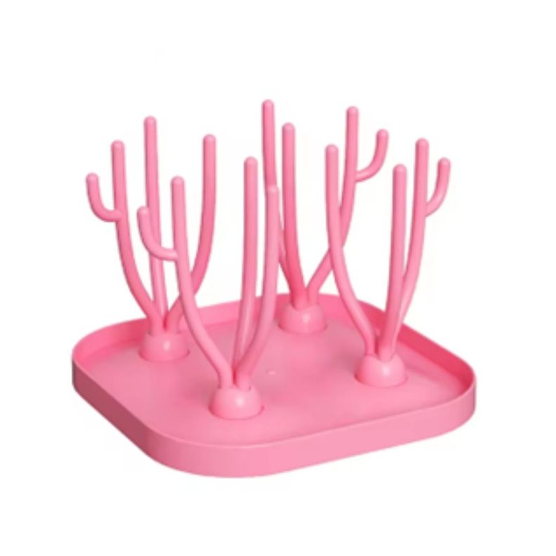Secador Escurridor Organizador Mamaderas Biberones Rosa-0