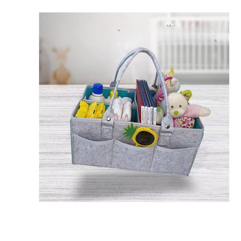 Organizador De Pañales Deluxe Para Mudador Azul-2