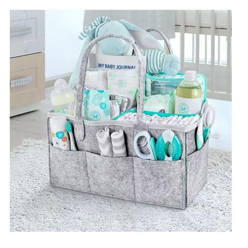 Organizador De Pañales Deluxe Para Mudador Azul-3