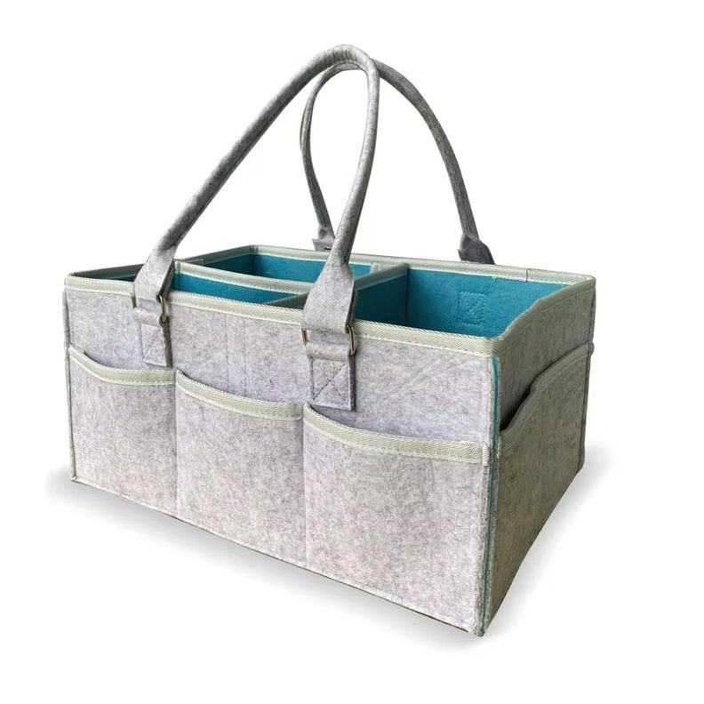 Organizador De Pañales Deluxe Para Mudador Azul-0