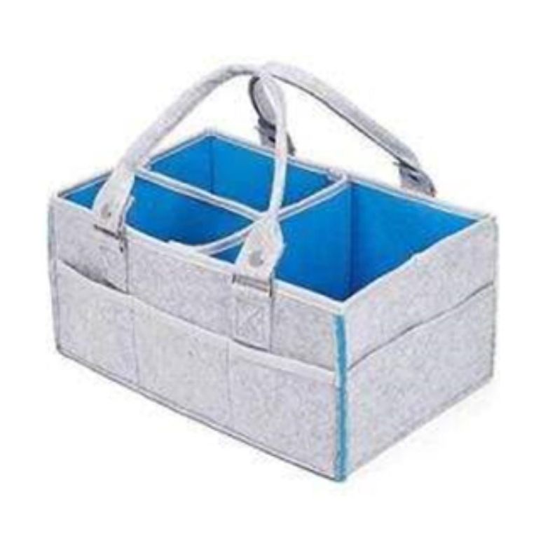 Organizador De Pañales Deluxe Para Mudador Azul-1