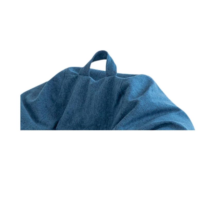 Puff Pera Simil Lino 90x110 Cm Azul-1