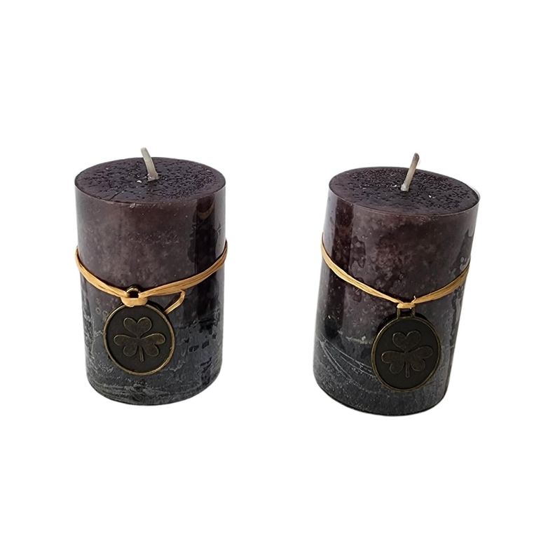 Vela Cirio Velon 7 cm. Dos Unidades Aromaticas Negro-0