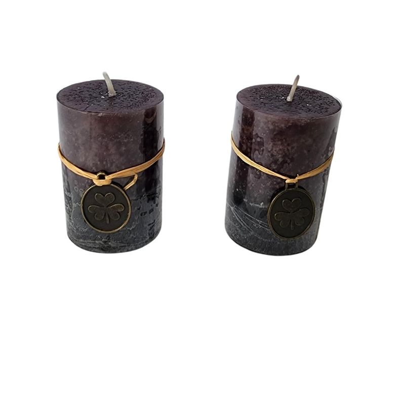 Vela Cirio Velon 7 cm. Dos Unidades Aromaticas Negro-1